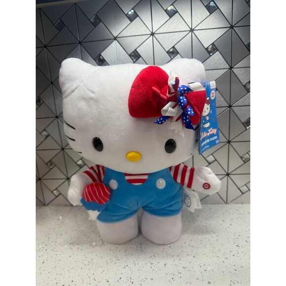 Hello Kitty, 4th of July Side Stepper Plush CVS Exclusive American Flag - Picture 2 of 10